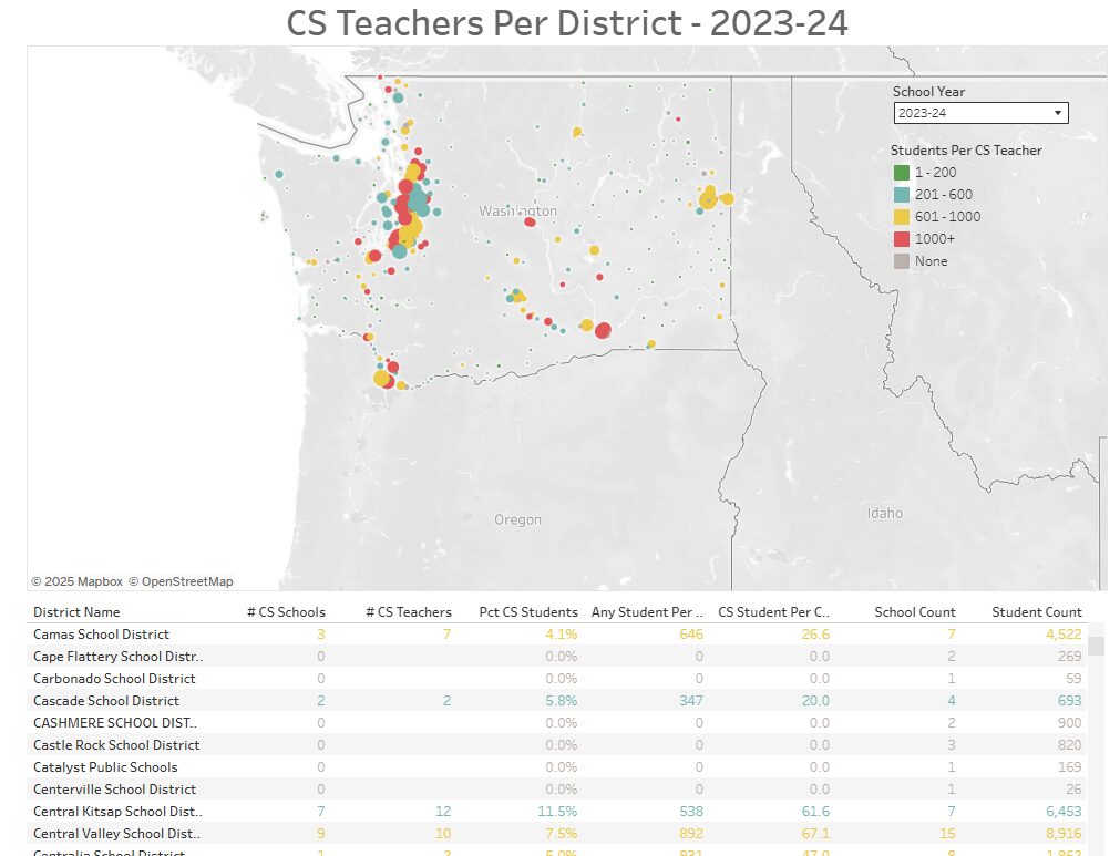 washington cs teachers per district 2019 24